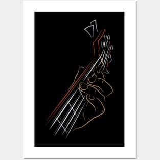 Bass Guitar Player Music Guitarist Posters and Art